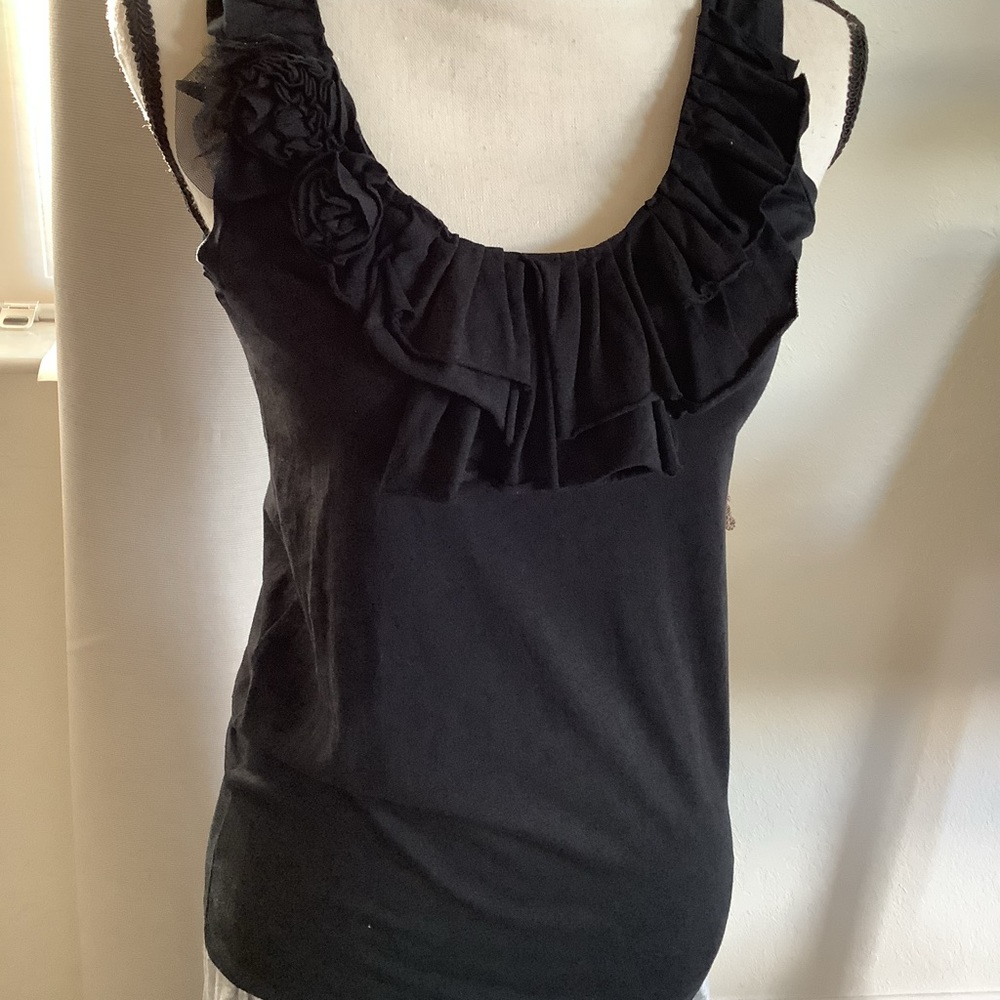 J.CREW BLACK SCOOP TANK TOP